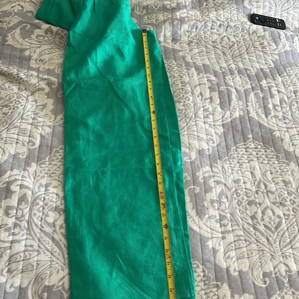 Banana Republic Linen Tailored Wide Leg High Rise Pants in Green Size 2 - Picture 8 of 9